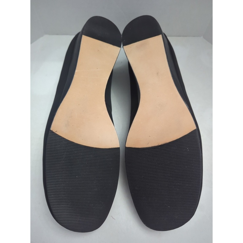 Lazio Collezione Dress Shoes Mini Wedge Janet Black Slip On Round Toe Size 7.5M - Picture 9 of 10
